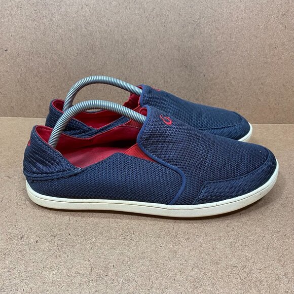 Olukai Nohea Mens Slip-On Shoes Size 9 Navy Mesh & Rubber Sole - Picture 3 of 8